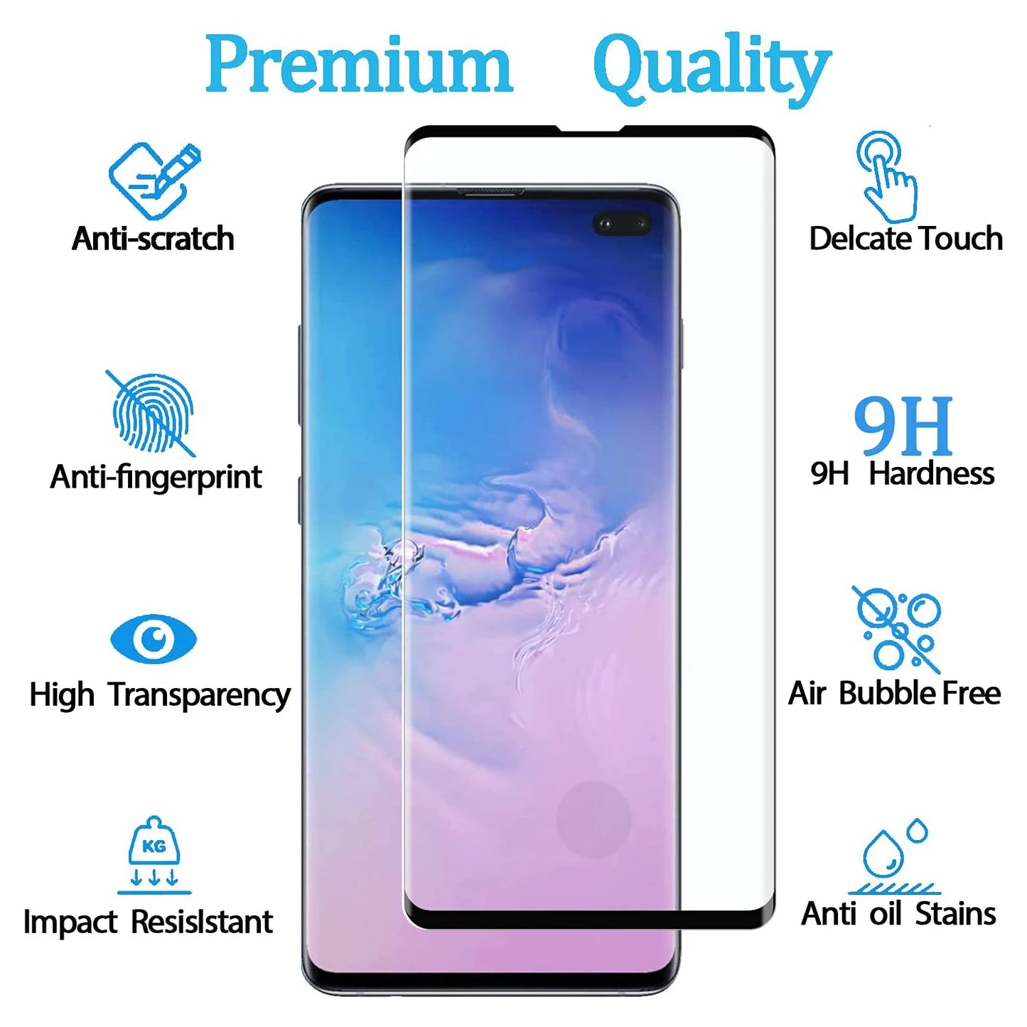 2/4Pcs Tempered For Samsung Galaxy S10 Plus