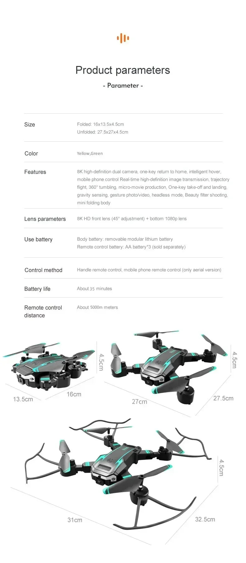 Xiaomi Mini G6 Drone 8K GPS Professional HD Aerial Photography Qual-Camera Omnidirectional Obstacle Avoidance Quadrotor Toys