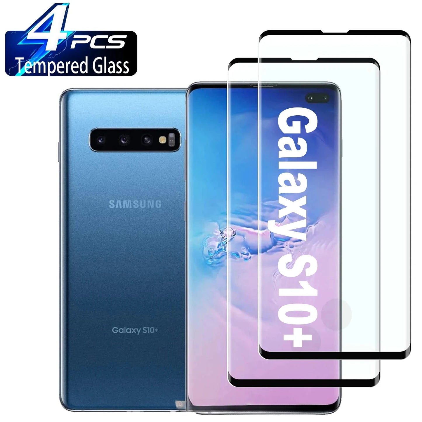 2/4Pcs Tempered For Samsung Galaxy S10 Plus