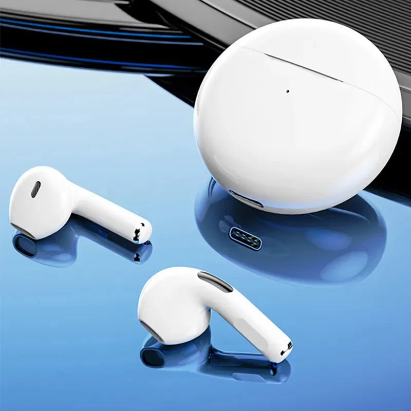 TWS Pro 6 Wireless Bluetooth Headset Noise Cancelling In-ear Earbuds with Mic Wireless Headphones for iPhone Bluetooth Earphones