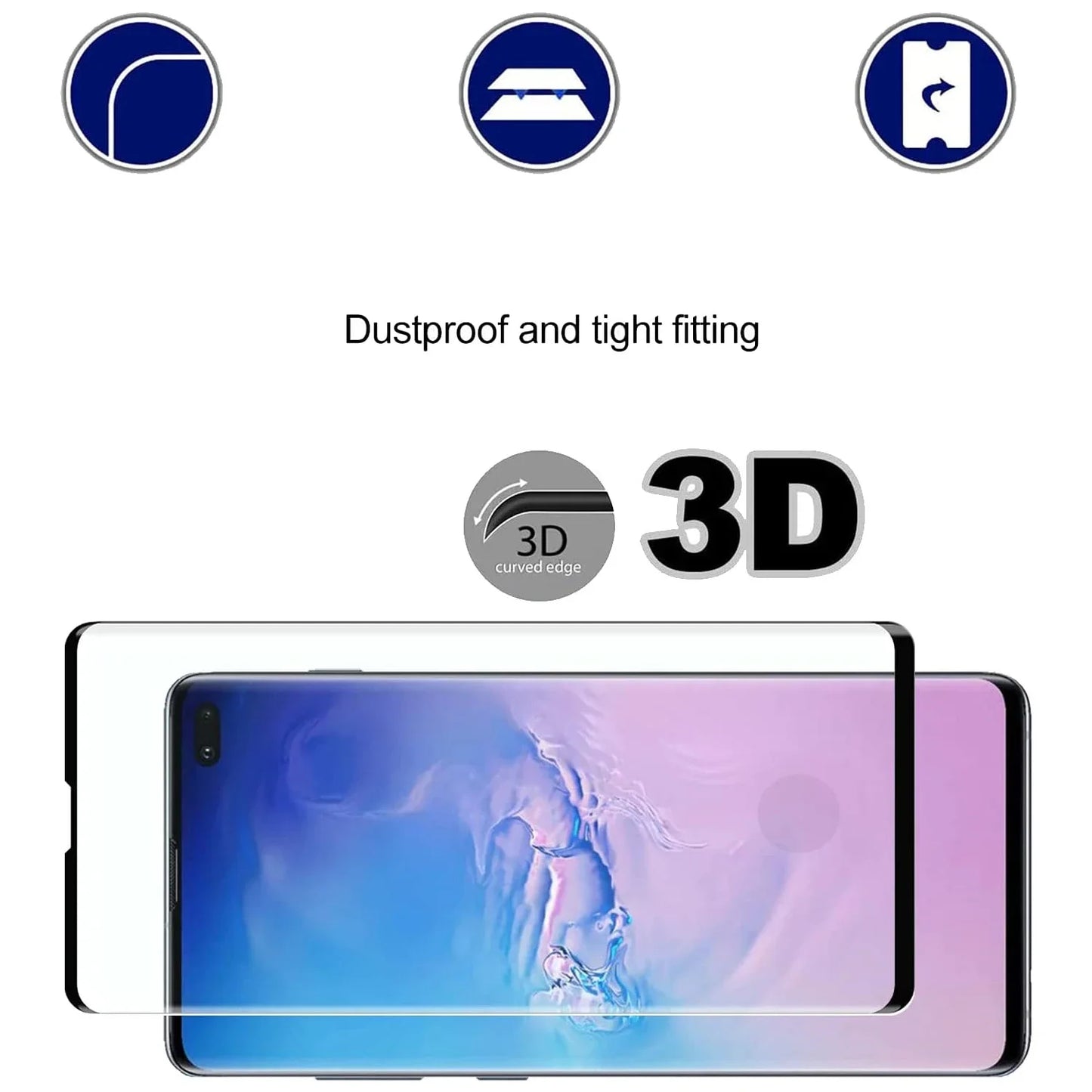 2/4Pcs Tempered For Samsung Galaxy S10 Plus