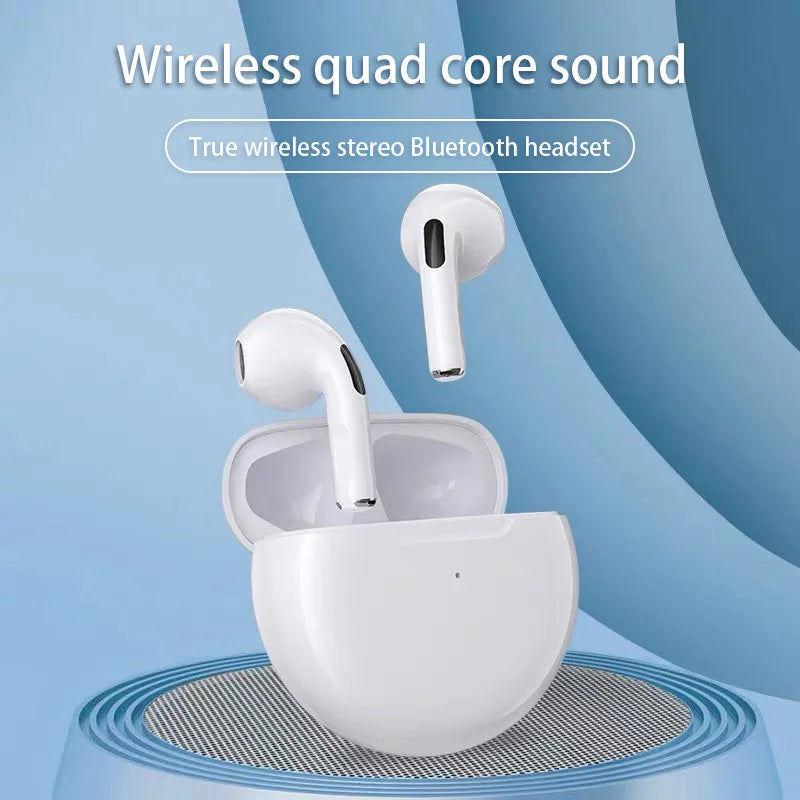 TWS Pro 6 Wireless Bluetooth Headset Noise Cancelling In-ear Earbuds with Mic Wireless Headphones for iPhone Bluetooth Earphones