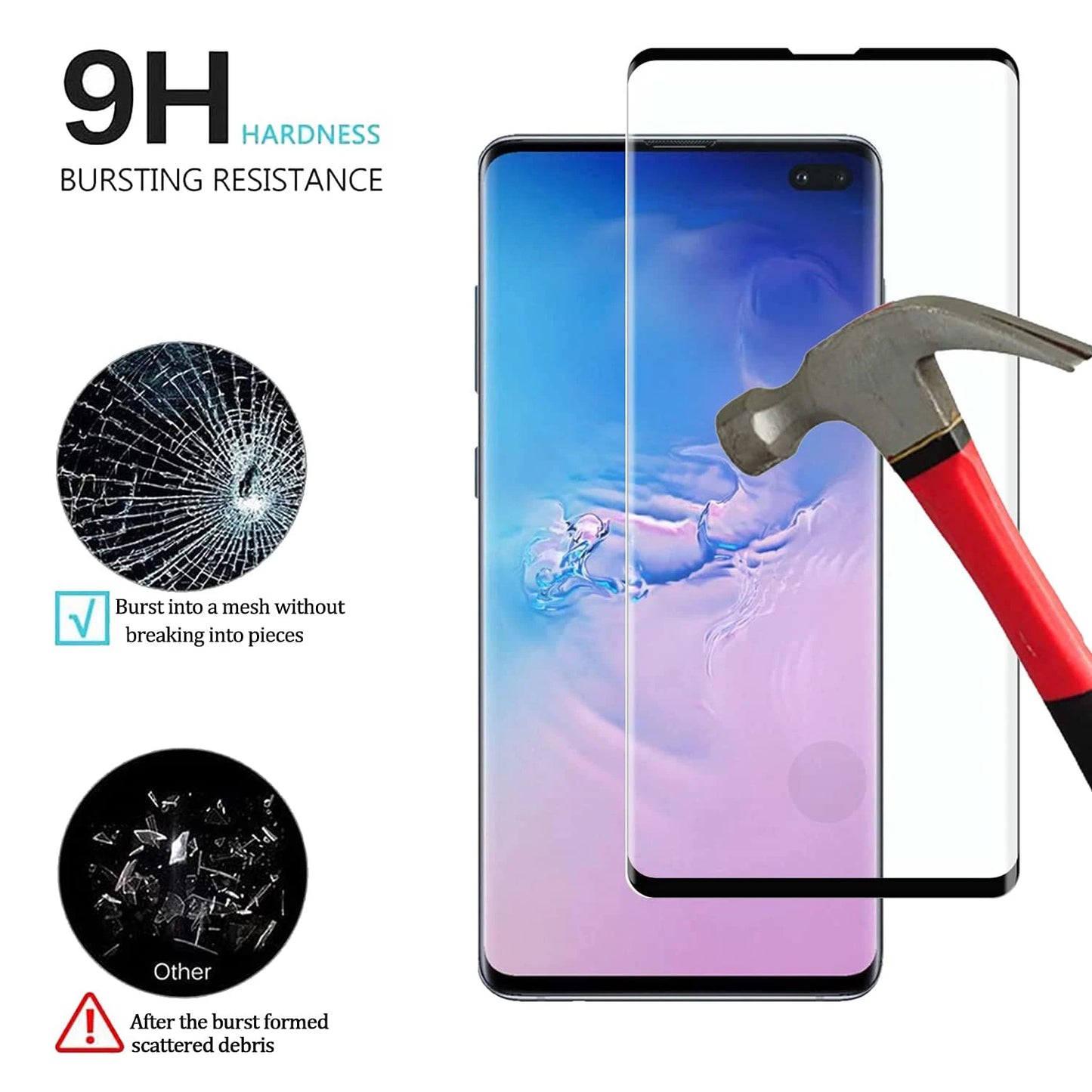 2/4Pcs Tempered For Samsung Galaxy S10 Plus