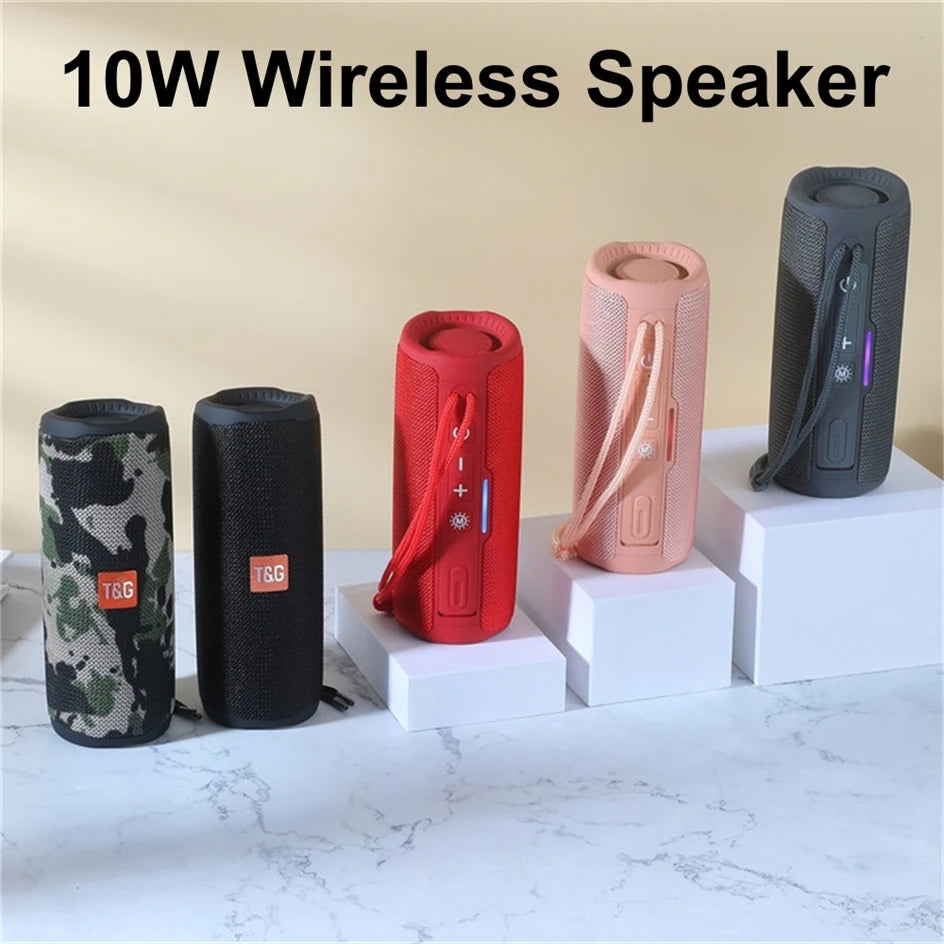 Portable Wireless Subwoofer Radio FM Caixa De Som Bluetooth Speaker 10W Powerful Waterproof High Power Sound Box Music PC Woofer