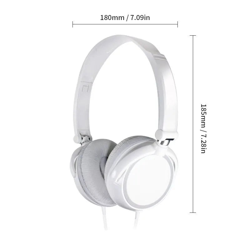 Wired Headphones 3 5mm Bass Stereo Foldable With Microphone Adjustable Headphones Suitable For Pc Mp3 Mobile Headphones